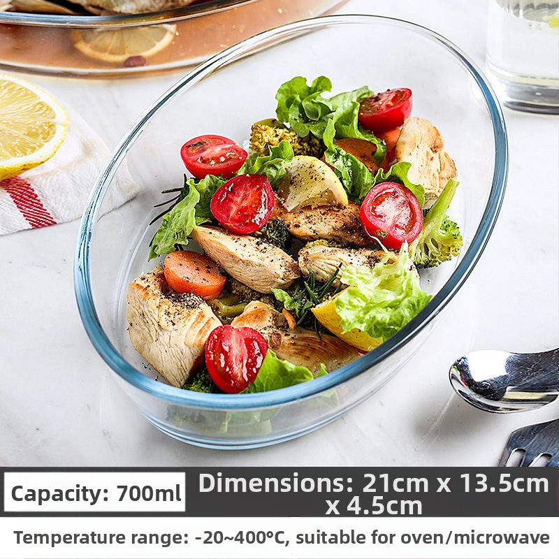 Mikrohullámú sütőben hőálló üveg sütőtálca sütőben sütőedények sült rizses tál párolt edények kerek téglalap alakú párolt halas tányér kristályedény