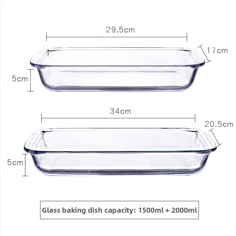 Mikrohullámú sütőben hőálló üveg sütőtálca sütőben sütőedények sült rizses tál párolt edények kerek téglalap alakú párolt halas tányér kristályedény
