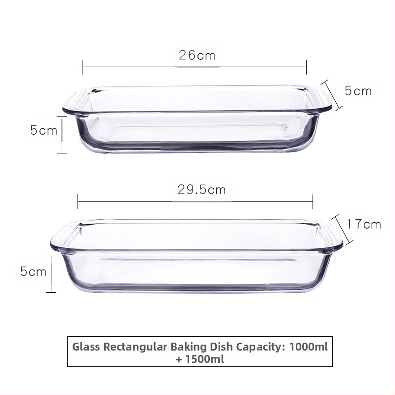 Mikrohullámú sütőben hőálló üveg sütőtálca sütőben sütőedények sült rizses tál párolt edények kerek téglalap alakú párolt halas tányér kristályedény