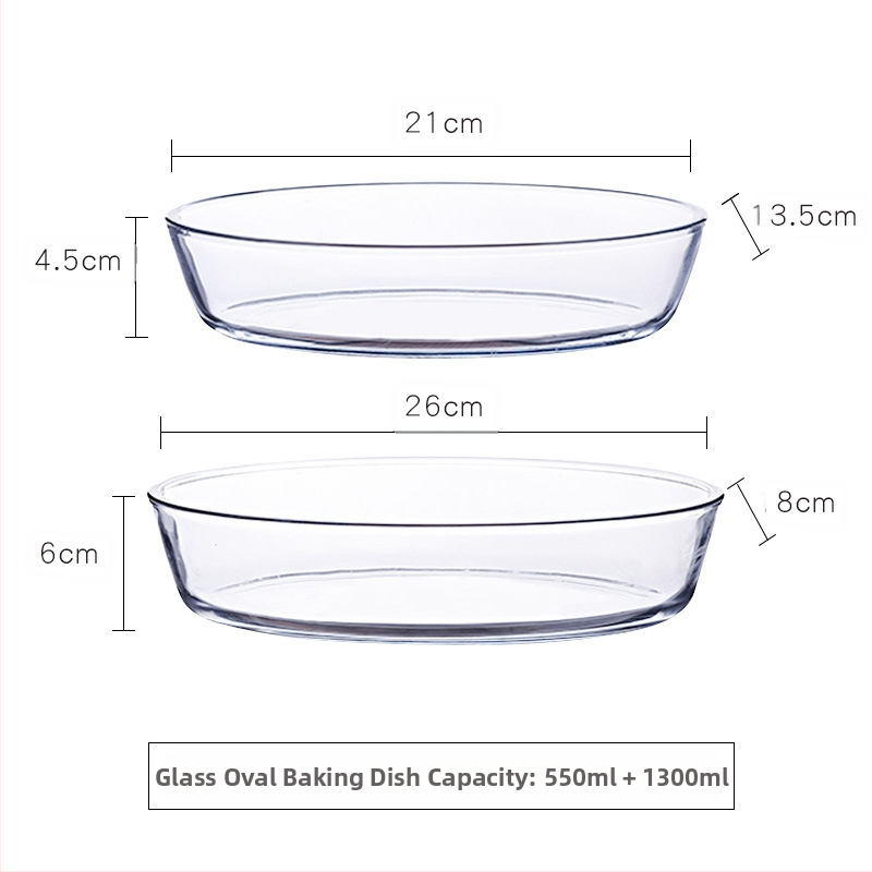 Mikrohullámú sütőben hőálló üveg sütőtálca sütőben sütőedények sült rizses tál párolt edények kerek téglalap alakú párolt halas tányér kristályedény