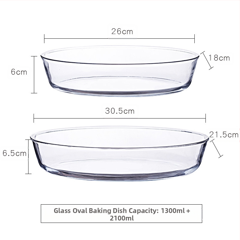 Mikrohullámú sütőben hőálló üveg sütőtálca sütőben sütőedények sült rizses tál párolt edények kerek téglalap alakú párolt halas tányér kristályedény