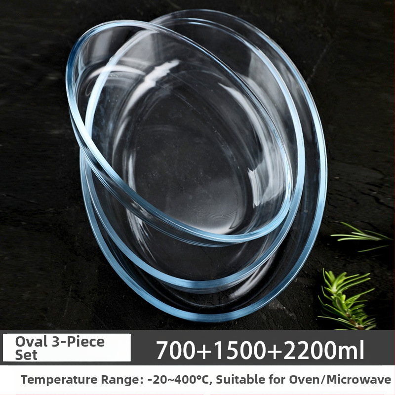 Mikrohullámú sütőben hőálló üveg sütőtálca sütőben sütőedények sült rizses tál párolt edények kerek téglalap alakú párolt halas tányér kristályedény