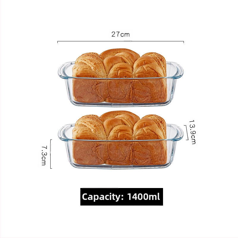 Mikrohullámú sütőben hőálló üveg sütőtálca sütőben sütőedények sült rizses tál párolt edények kerek téglalap alakú párolt halas tányér kristályedény