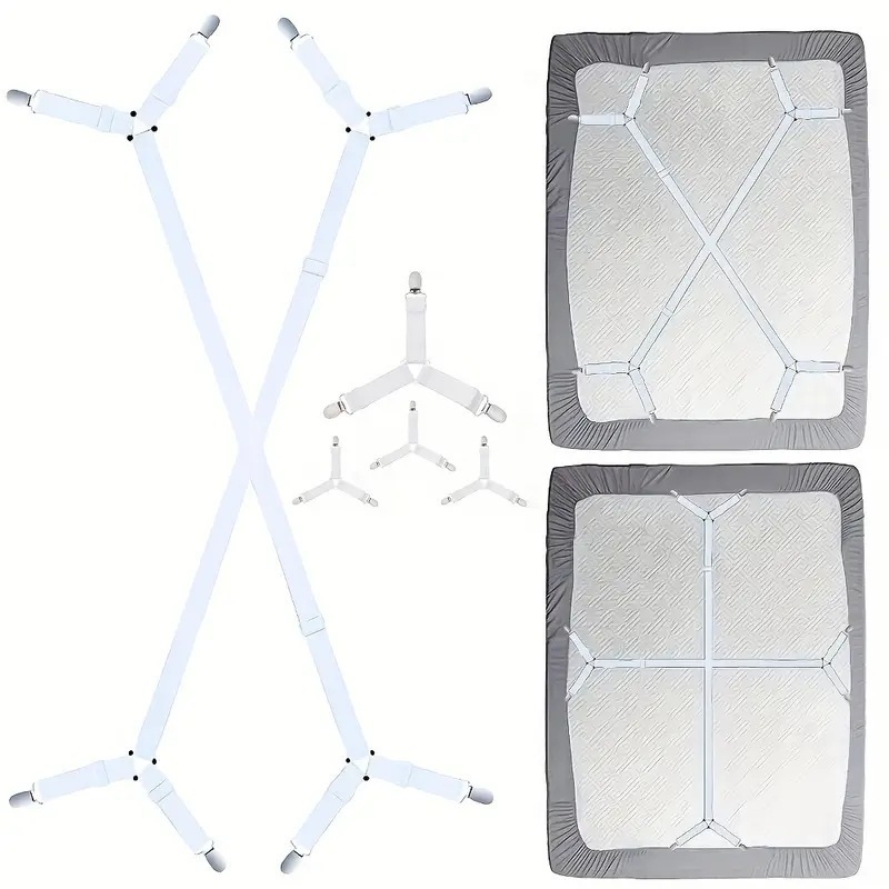 Регулируема закопчалка за закрепване на чаршаф, която държи на място скоба за легло тип „queen size“, закопчалка за диван