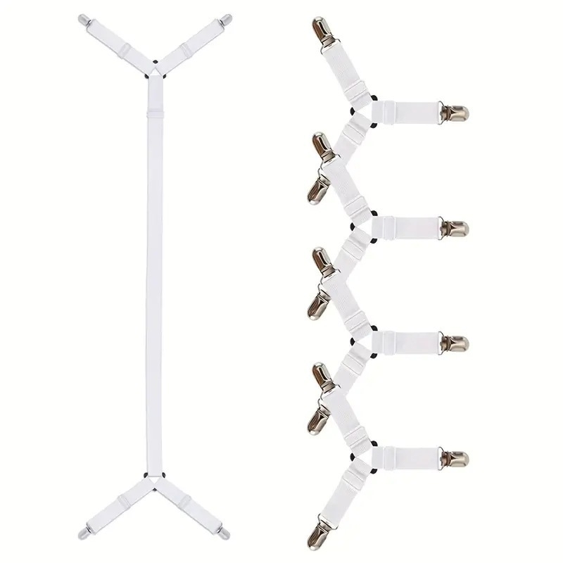 Регулируема закопчалка за закрепване на чаршаф, която държи на място скоба за легло тип „queen size“, закопчалка за диван