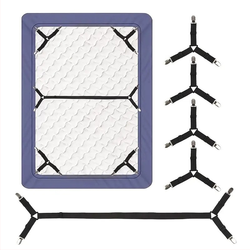 Регулируема закопчалка за закрепване на чаршаф, която държи на място скоба за легло тип „queen size“, закопчалка за диван