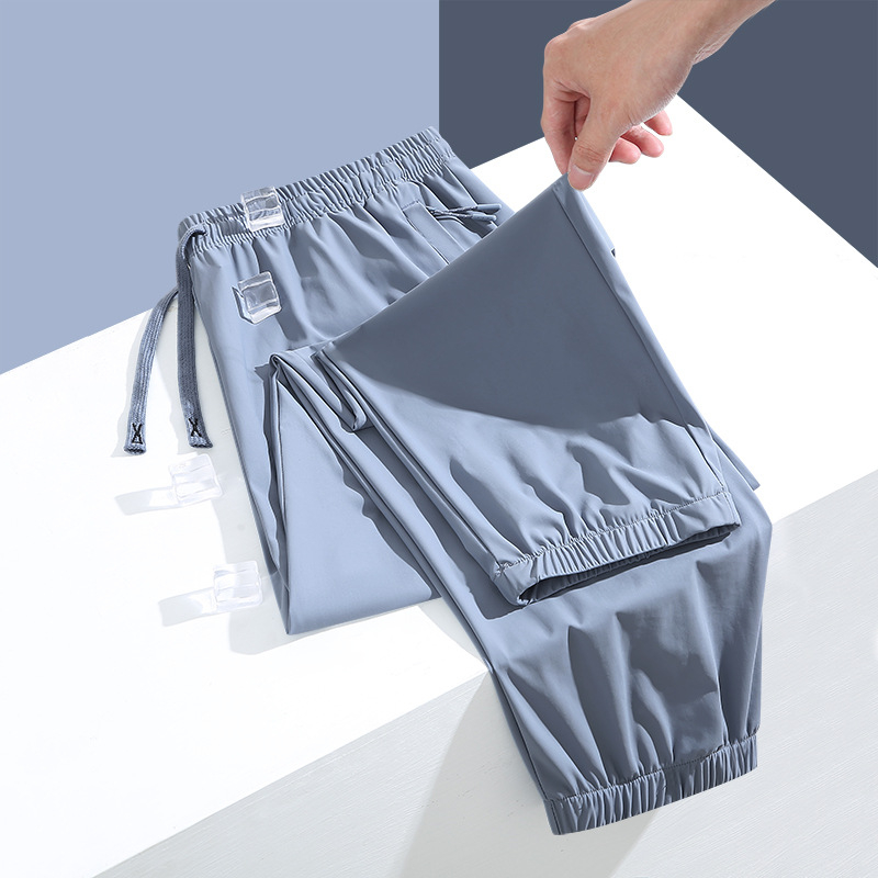 Летни нови подобрени торбести вежди, двойки, спортни, ежедневни, свободни, дишащи, с прави крачоли, универсални, модерни мъжки бързосъхнещи панталони