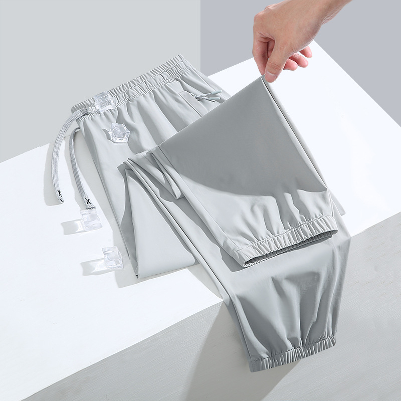 Летни нови подобрени торбести вежди, двойки, спортни, ежедневни, свободни, дишащи, с прави крачоли, универсални, модерни мъжки бързосъхнещи панталони