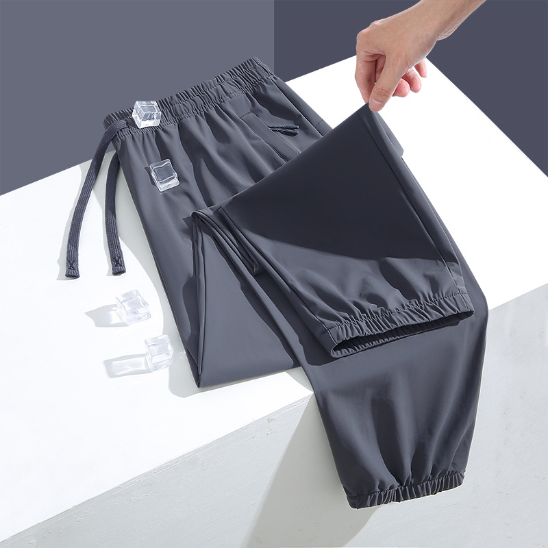 Летни нови подобрени торбести вежди, двойки, спортни, ежедневни, свободни, дишащи, с прави крачоли, универсални, модерни мъжки бързосъхнещи панталони