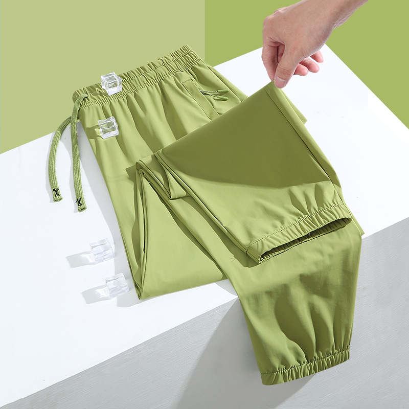 Летни нови подобрени торбести вежди, двойки, спортни, ежедневни, свободни, дишащи, с прави крачоли, универсални, модерни мъжки бързосъхнещи панталони