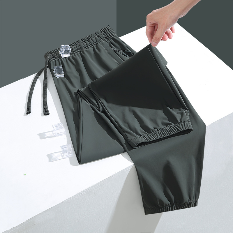 Летни нови подобрени торбести вежди, двойки, спортни, ежедневни, свободни, дишащи, с прави крачоли, универсални, модерни мъжки бързосъхнещи панталони