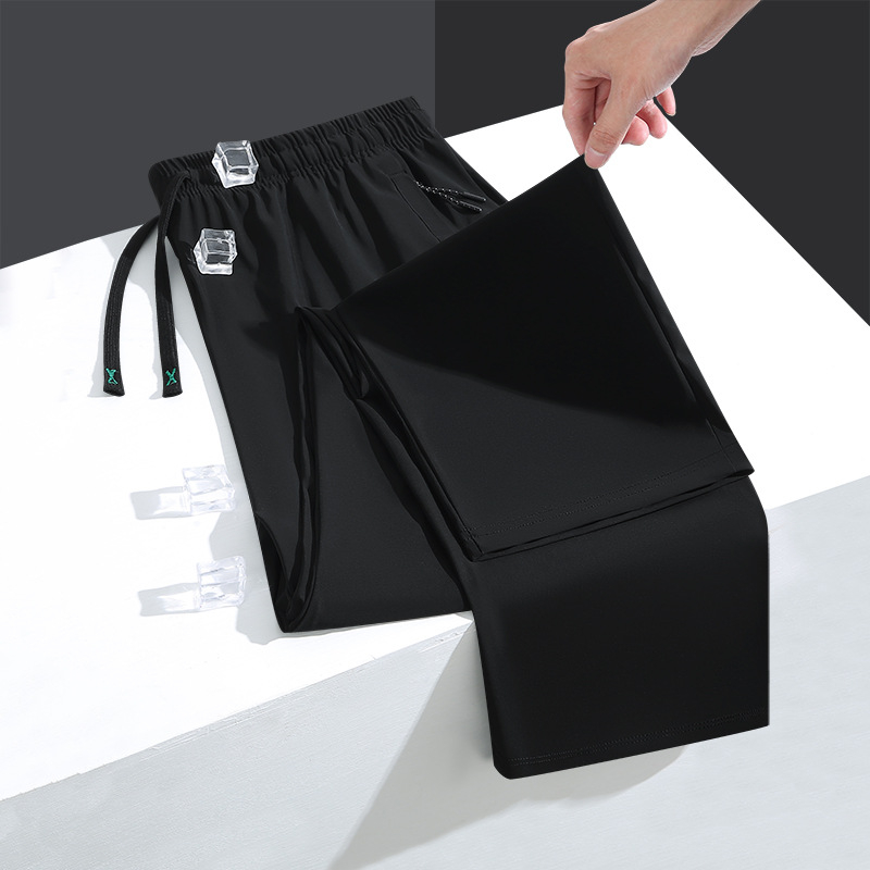 Летни нови подобрени торбести вежди, двойки, спортни, ежедневни, свободни, дишащи, с прави крачоли, универсални, модерни мъжки бързосъхнещи панталони