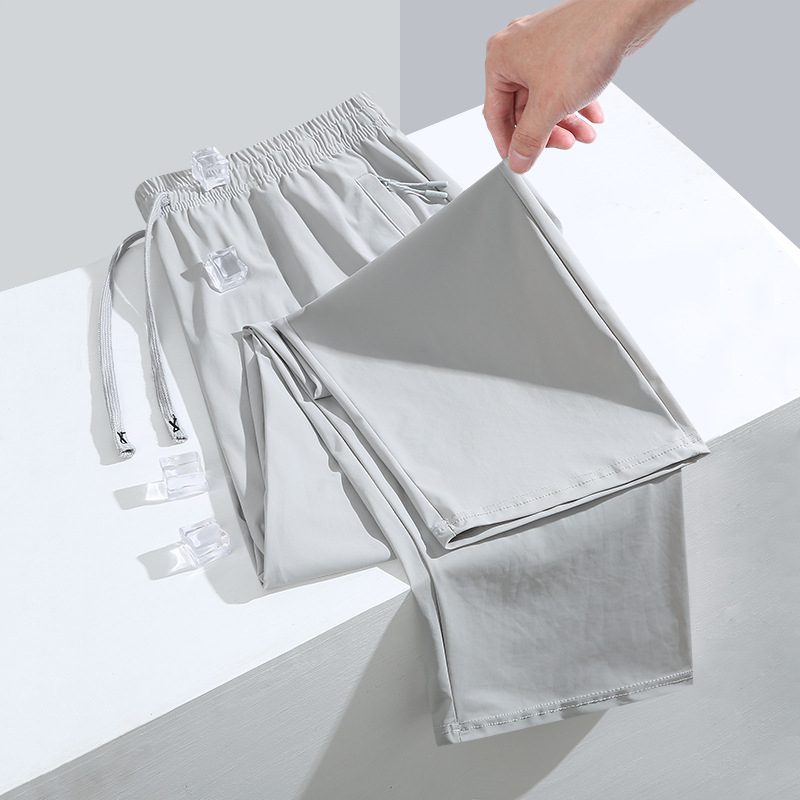 Летни нови подобрени торбести вежди, двойки, спортни, ежедневни, свободни, дишащи, с прави крачоли, универсални, модерни мъжки бързосъхнещи панталони