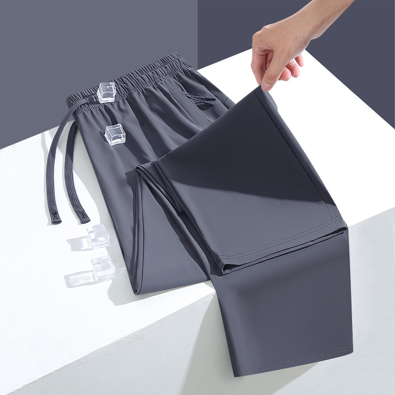 Летни нови подобрени торбести вежди, двойки, спортни, ежедневни, свободни, дишащи, с прави крачоли, универсални, модерни мъжки бързосъхнещи панталони