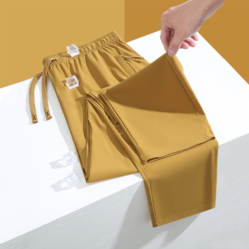 Летни нови подобрени торбести вежди, двойки, спортни, ежедневни, свободни, дишащи, с прави крачоли, универсални, модерни мъжки бързосъхнещи панталони
