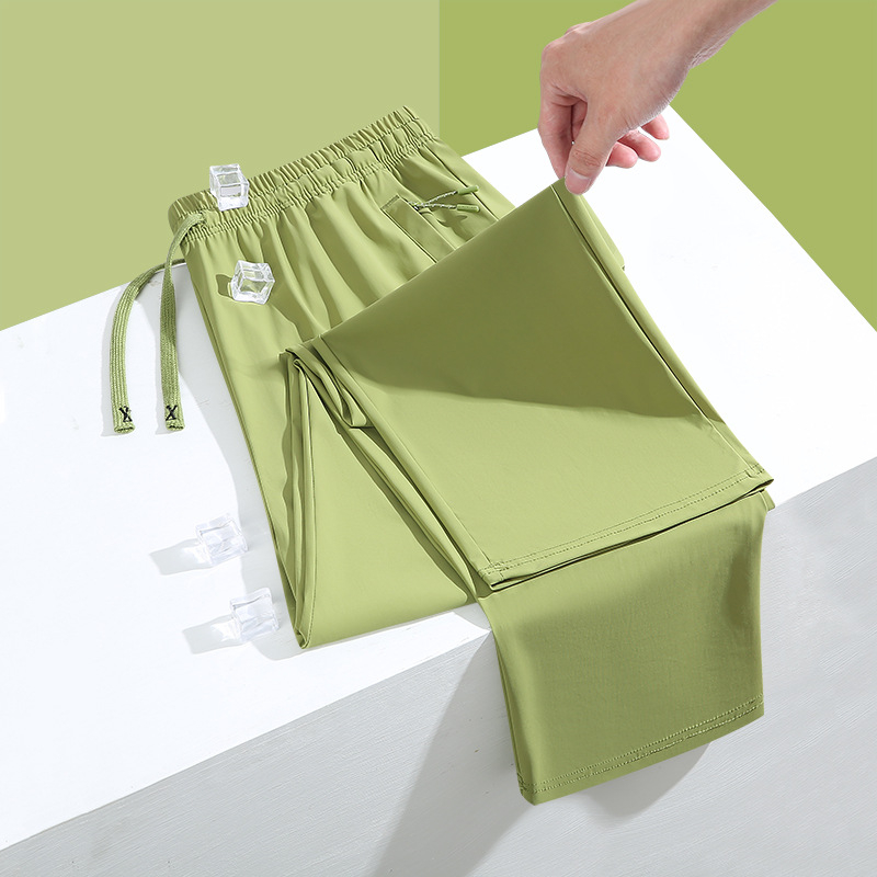 Летни нови подобрени торбести вежди, двойки, спортни, ежедневни, свободни, дишащи, с прави крачоли, универсални, модерни мъжки бързосъхнещи панталони