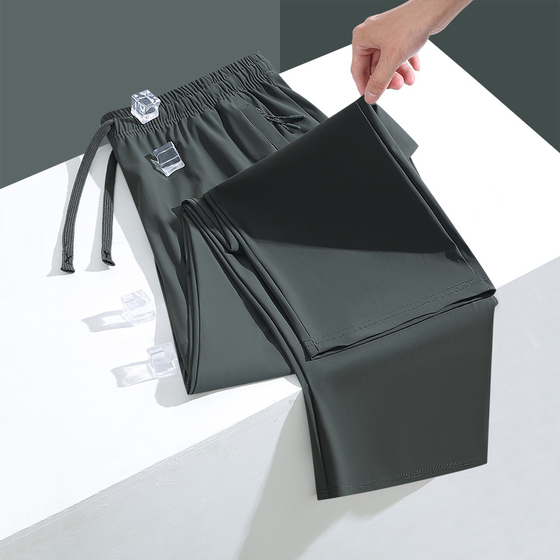 Летни нови подобрени торбести вежди, двойки, спортни, ежедневни, свободни, дишащи, с прави крачоли, универсални, модерни мъжки бързосъхнещи панталони