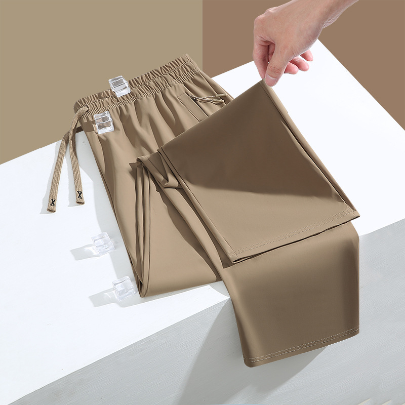 Летни нови подобрени торбести вежди, двойки, спортни, ежедневни, свободни, дишащи, с прави крачоли, универсални, модерни мъжки бързосъхнещи панталони