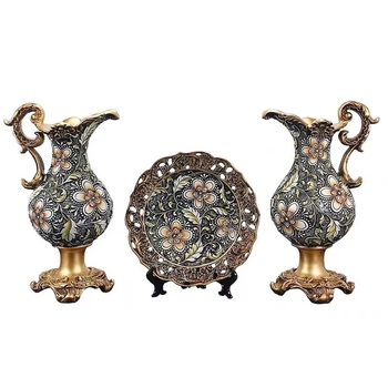 Ευρωπαϊκό στυλ βάζο γάλακτος στολίδια σαλόνι λουλούδια τακτοποίηση αποξηραμένα λουλούδια ρετρό δημιουργικό high-end πολυτελές ντουλάπι τηλεόρασης διακόσμηση διαδρόμου