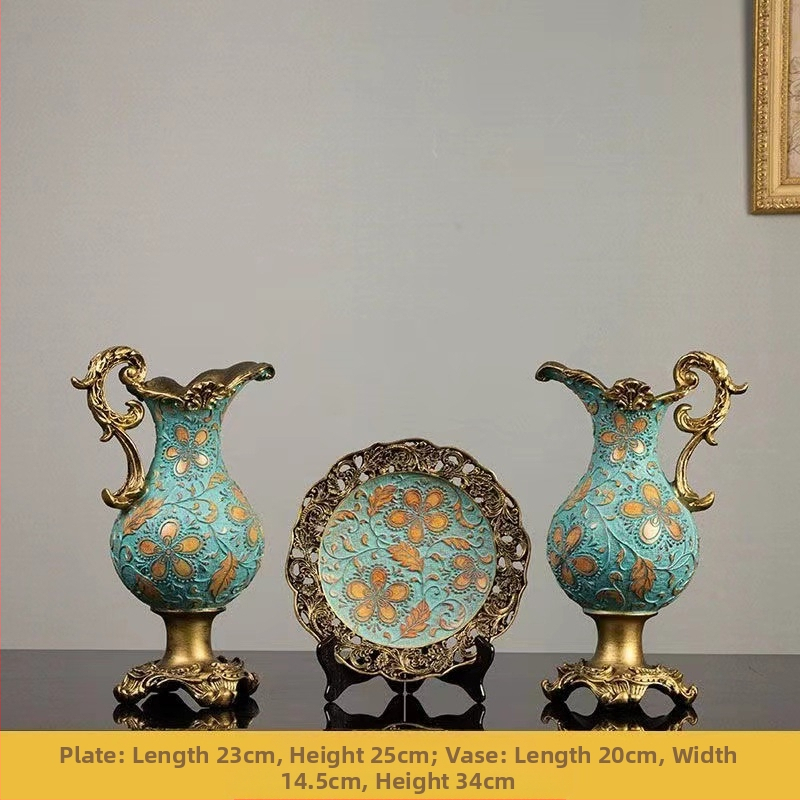 Stil european, vază cu lapte, ornamente, aranjament floral pentru living, flori uscate, retro, creativ, de lux, pentru mobilier TV, decorare hol