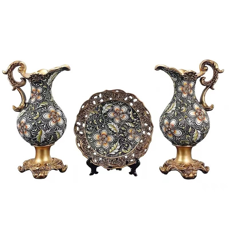 Stil european, vază cu lapte, ornamente, aranjament floral pentru living, flori uscate, retro, creativ, de lux, pentru mobilier TV, decorare hol