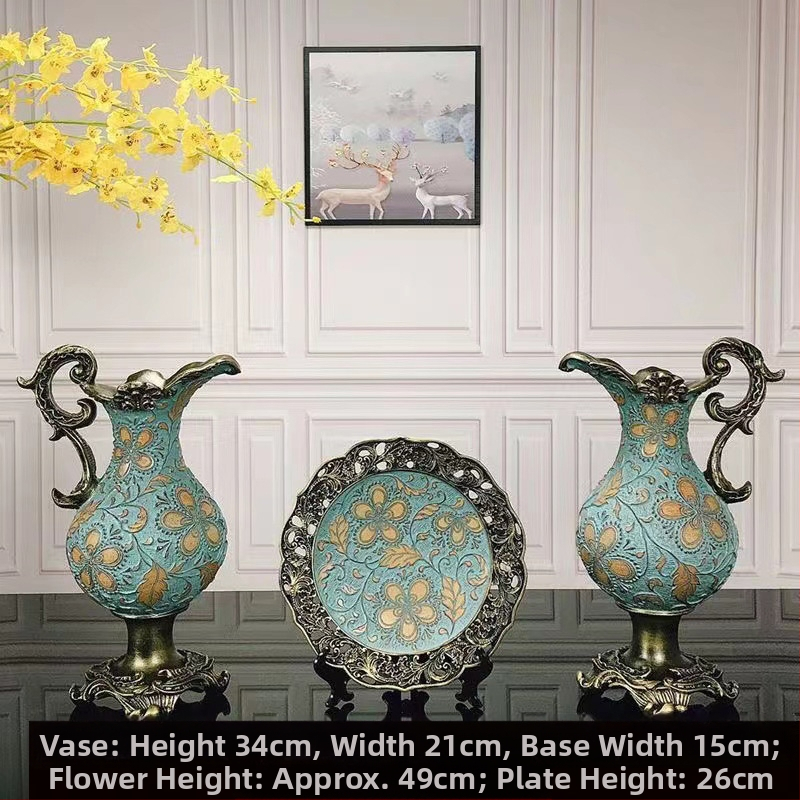 Stil european, vază cu lapte, ornamente, aranjament floral pentru living, flori uscate, retro, creativ, de lux, pentru mobilier TV, decorare hol