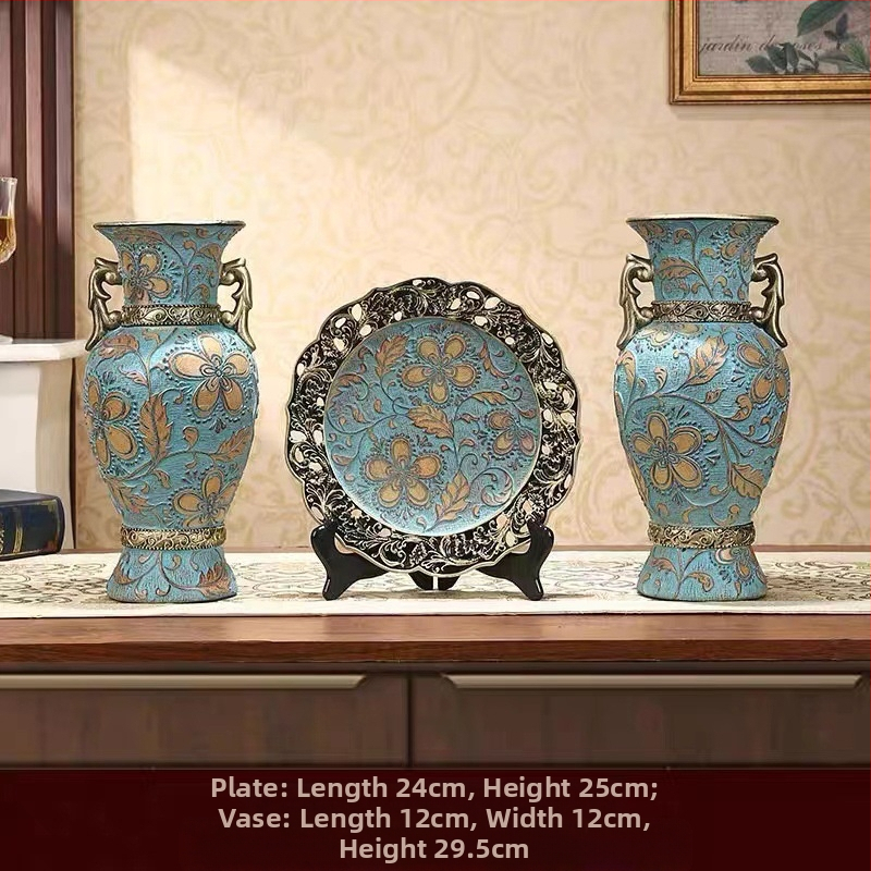 Stil european, vază cu lapte, ornamente, aranjament floral pentru living, flori uscate, retro, creativ, de lux, pentru mobilier TV, decorare hol