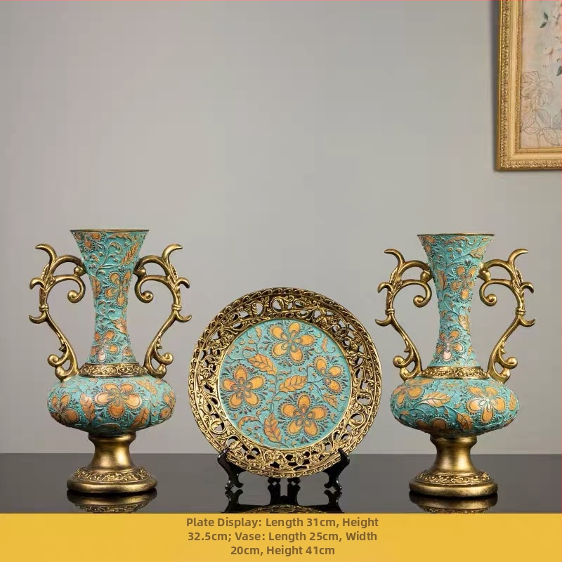 Stil european, vază cu lapte, ornamente, aranjament floral pentru living, flori uscate, retro, creativ, de lux, pentru mobilier TV, decorare hol