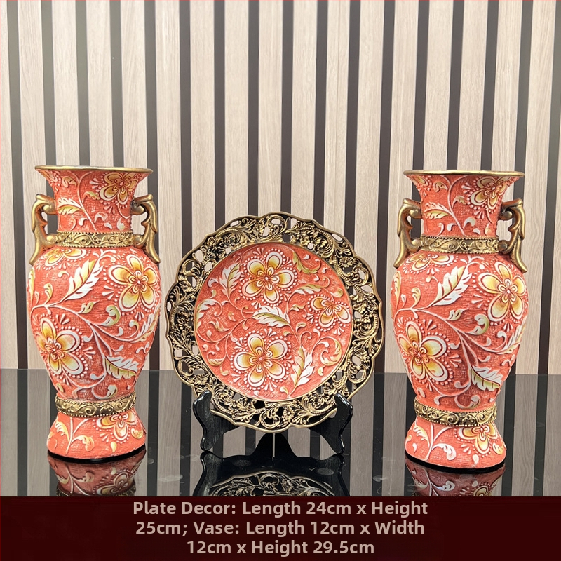 Stil european, vază cu lapte, ornamente, aranjament floral pentru living, flori uscate, retro, creativ, de lux, pentru mobilier TV, decorare hol