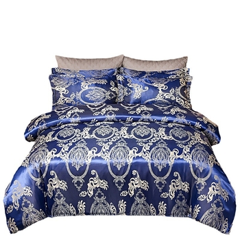 Naujas europietiško stiliaus atlasinis žakardo keturių dalių komplektas, kelių dydžių, tarpvalstybinė elektroninė prekyba, tiesioginis šaltinis, 4 dalių patalynės komplektas
