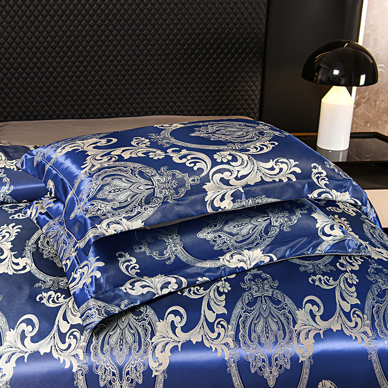 Naujas europietiško stiliaus atlasinis žakardo keturių dalių komplektas, kelių dydžių, tarpvalstybinė elektroninė prekyba, tiesioginis šaltinis, 4 dalių patalynės komplektas
