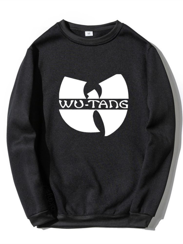2025-ös, határokon átnyúló, kreatív, férfi és női kerek nyakú pulóver, tavaszi és őszi, hosszú ujjú, lezser, Wu Clan rockzenekar mintás pulóver