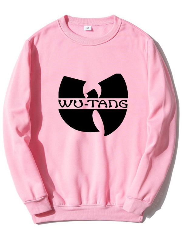 2025-ös, határokon átnyúló, kreatív, férfi és női kerek nyakú pulóver, tavaszi és őszi, hosszú ujjú, lezser, Wu Clan rockzenekar mintás pulóver