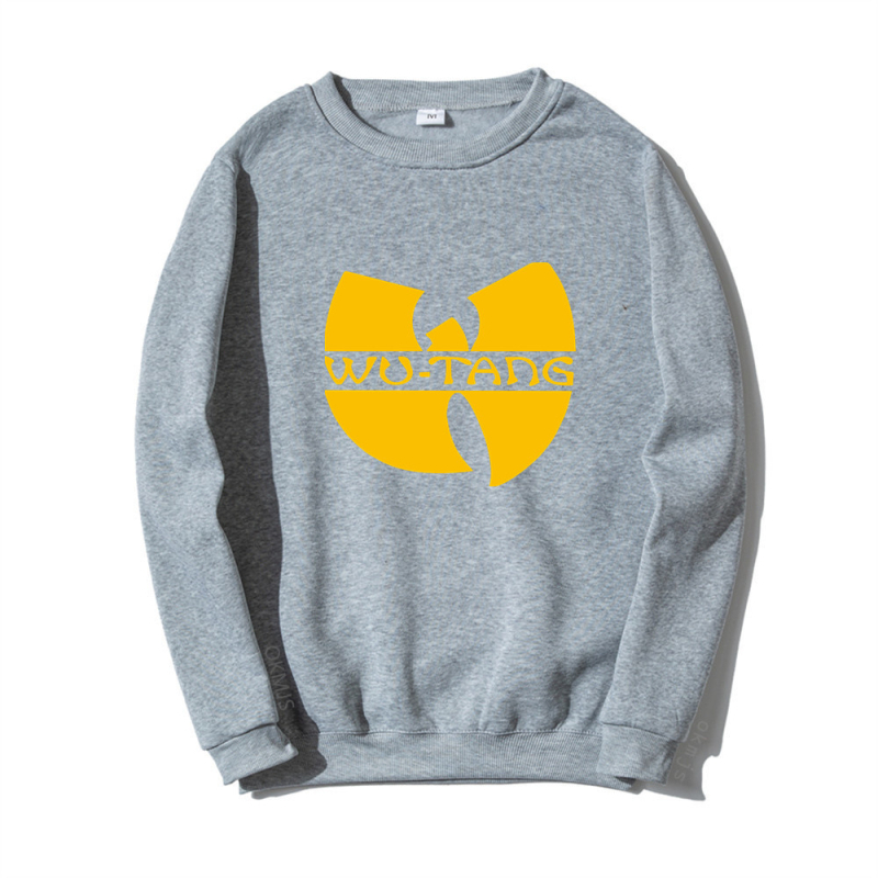 2025-ös, határokon átnyúló, kreatív, férfi és női kerek nyakú pulóver, tavaszi és őszi, hosszú ujjú, lezser, Wu Clan rockzenekar mintás pulóver