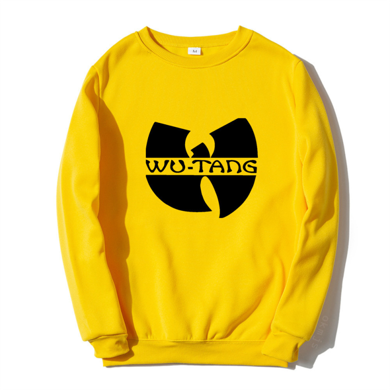 2025-ös, határokon átnyúló, kreatív, férfi és női kerek nyakú pulóver, tavaszi és őszi, hosszú ujjú, lezser, Wu Clan rockzenekar mintás pulóver
