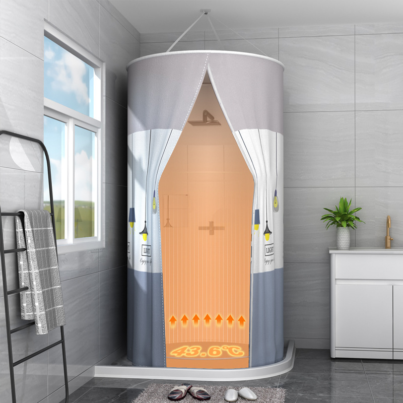 Vannitoa dušikardin Veekindel riie Vannitoa dušitelk Vannikate Vannitelk Talvine majapidamisisolatsioonikate Soe vann Foto paksenemine