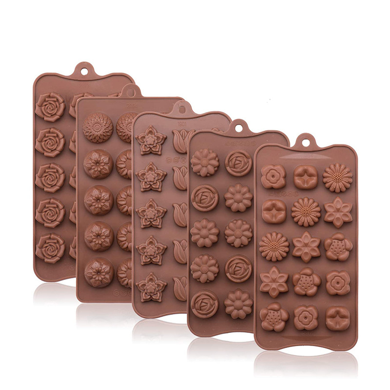 Élelmiszeripari minőségű szilikon csokoládéforma, cukorka fondant, Dubai csokoládé, 6 darabos készlet, energiaszelet, Madeleine csiszolóeszköz