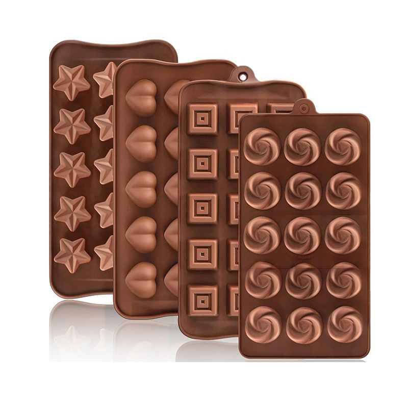 Élelmiszeripari minőségű szilikon csokoládéforma, cukorka fondant, Dubai csokoládé, 6 darabos készlet, energiaszelet, Madeleine csiszolóeszköz