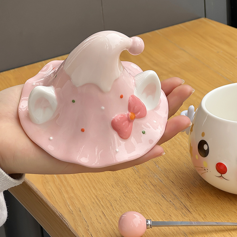 Tüdrukutele mõeldud kruus, nägus kontori kummitustega veekruus, sünnipäevakingitus, eriti ilusa kassikujuline keraamika hulgimüük