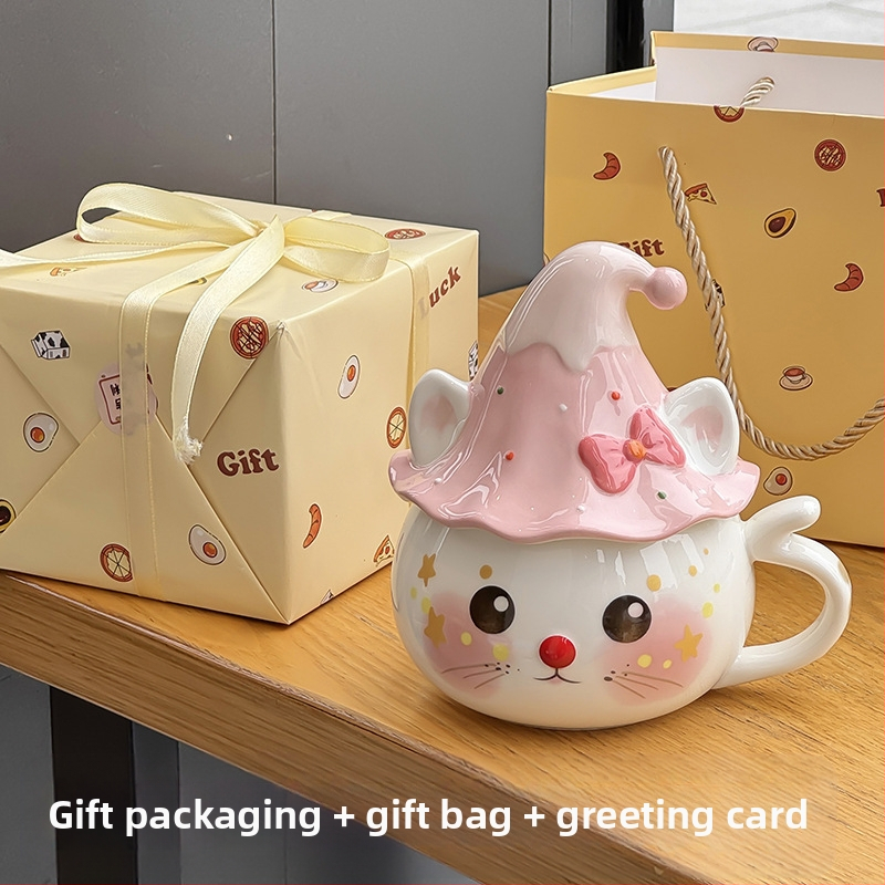 Tüdrukutele mõeldud kruus, nägus kontori kummitustega veekruus, sünnipäevakingitus, eriti ilusa kassikujuline keraamika hulgimüük