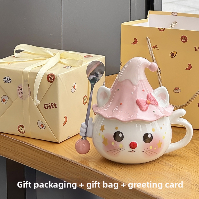 Tüdrukutele mõeldud kruus, nägus kontori kummitustega veekruus, sünnipäevakingitus, eriti ilusa kassikujuline keraamika hulgimüük