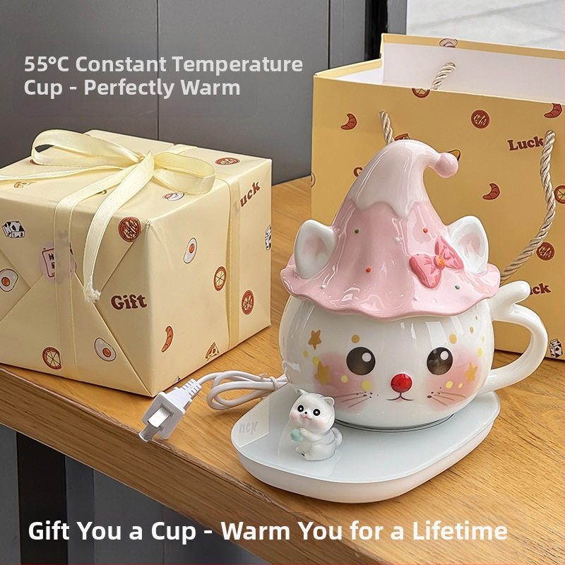 Tüdrukutele mõeldud kruus, nägus kontori kummitustega veekruus, sünnipäevakingitus, eriti ilusa kassikujuline keraamika hulgimüük