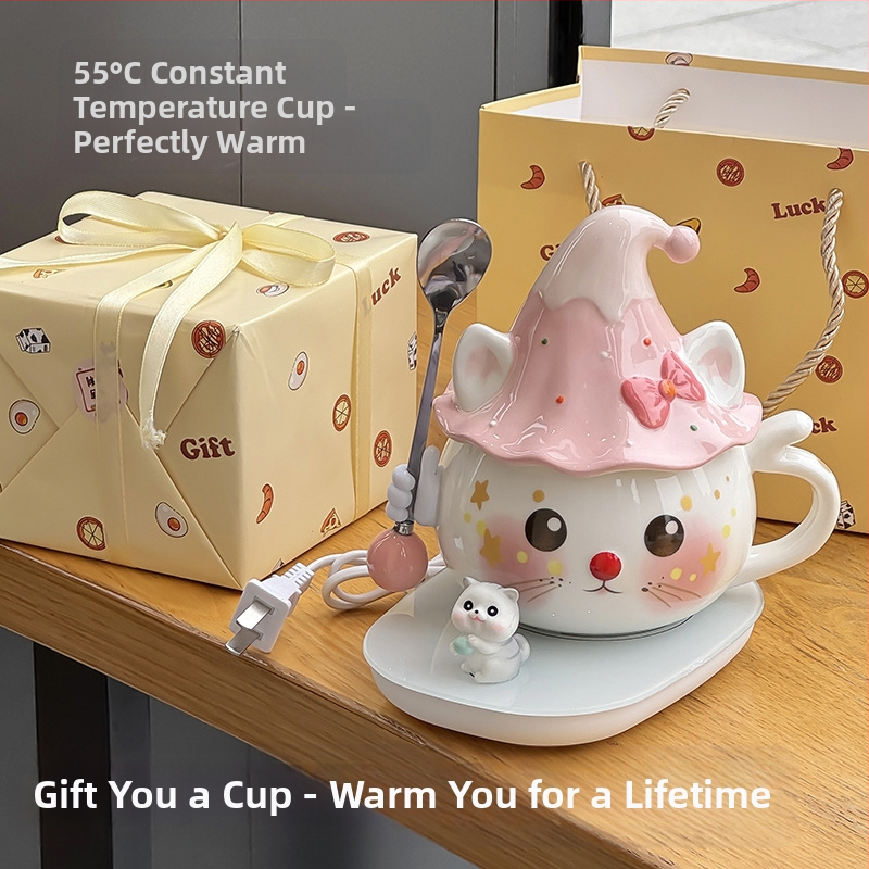 Tüdrukutele mõeldud kruus, nägus kontori kummitustega veekruus, sünnipäevakingitus, eriti ilusa kassikujuline keraamika hulgimüük