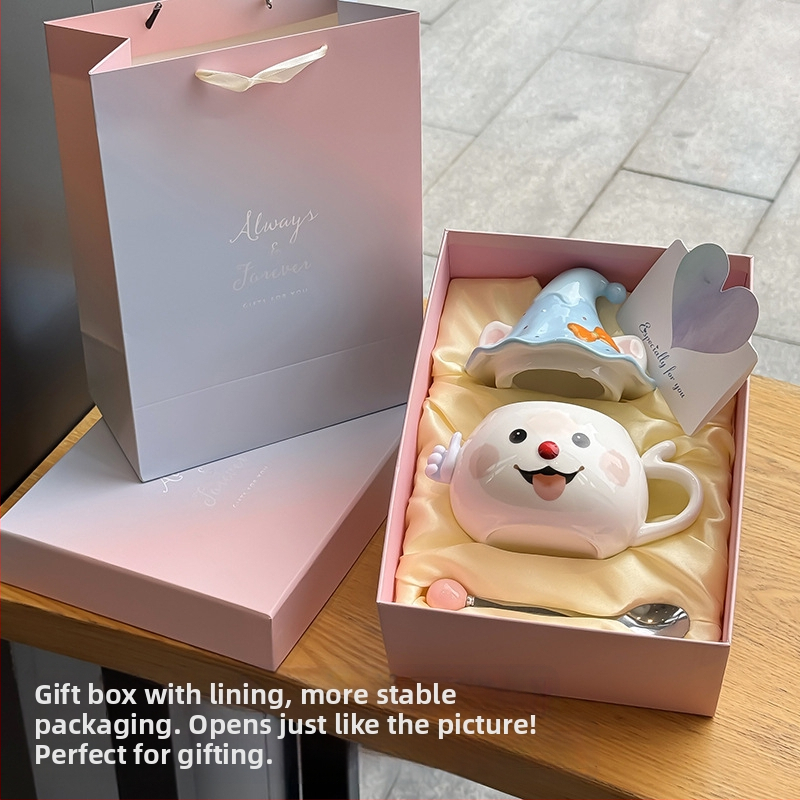 Tüdrukutele mõeldud kruus, nägus kontori kummitustega veekruus, sünnipäevakingitus, eriti ilusa kassikujuline keraamika hulgimüük