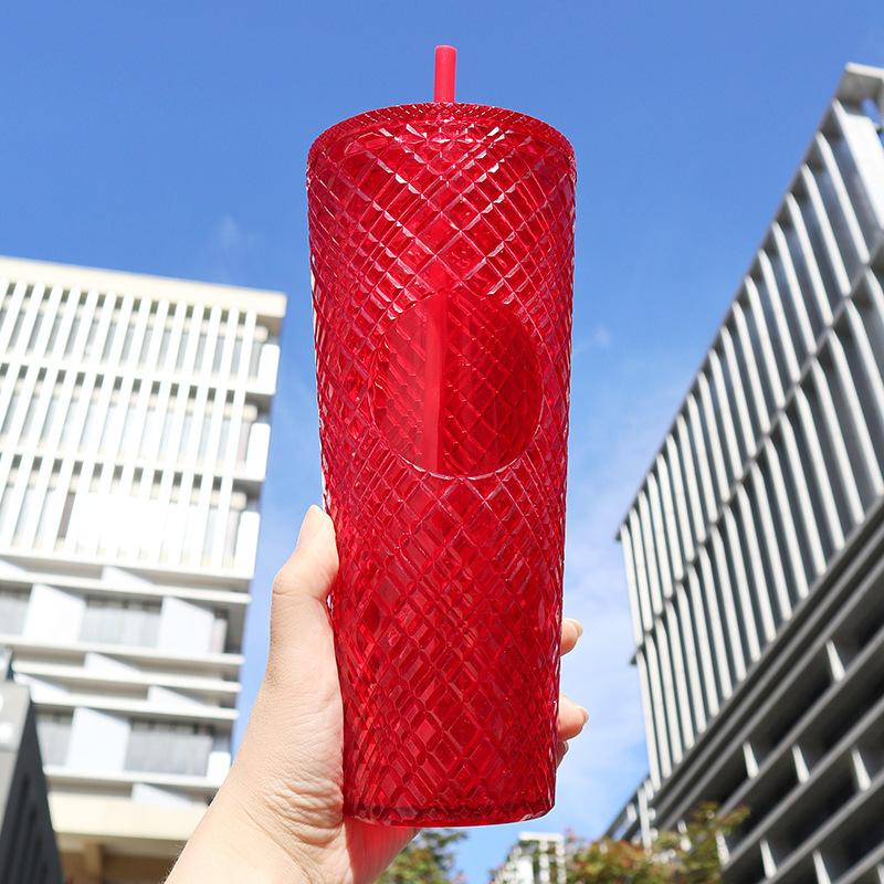 Naujas, karštai parduodamas, madingas, rotango šiaudinis puodelis, 710 ml, didelės talpos, daugiaspalvis, vidaus geriamasis puodelis, pasirenkamas tiesioginiam tiekimui iš gamyklos.