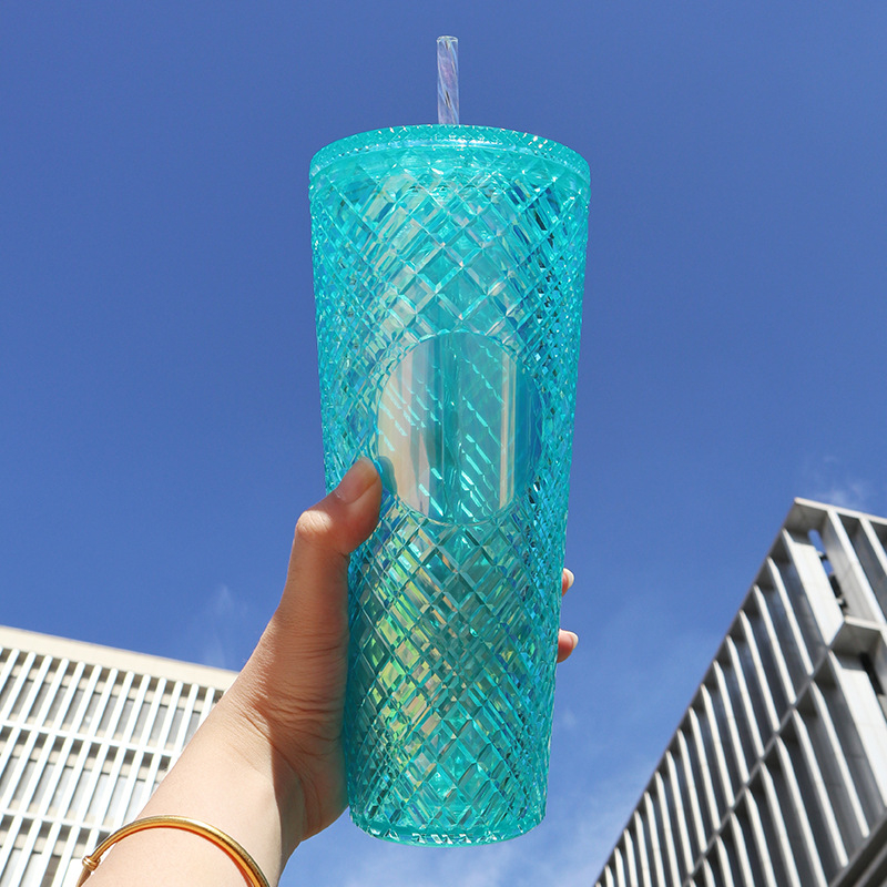 Naujas, karštai parduodamas, madingas, rotango šiaudinis puodelis, 710 ml, didelės talpos, daugiaspalvis, vidaus geriamasis puodelis, pasirenkamas tiesioginiam tiekimui iš gamyklos.