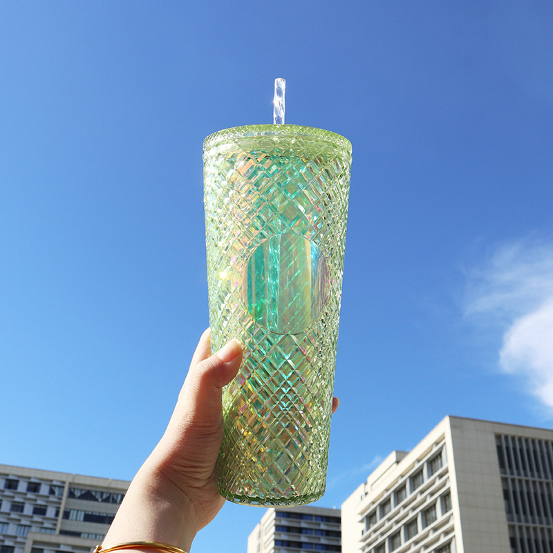 Naujas, karštai parduodamas, madingas, rotango šiaudinis puodelis, 710 ml, didelės talpos, daugiaspalvis, vidaus geriamasis puodelis, pasirenkamas tiesioginiam tiekimui iš gamyklos.