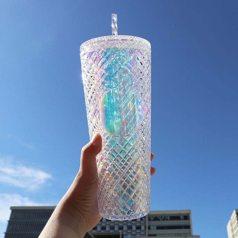 Naujas, karštai parduodamas, madingas, rotango šiaudinis puodelis, 710 ml, didelės talpos, daugiaspalvis, vidaus geriamasis puodelis, pasirenkamas tiesioginiam tiekimui iš gamyklos.