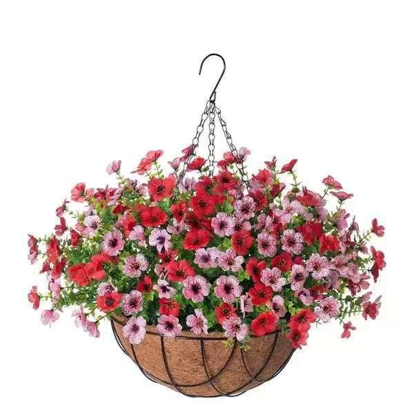 Amazon Transfrontalieră Flori Artificiale Art Cocos Palmier Agățat Coș Set Agățat Ghiveci Ușă Decorare Ghirlandă Nuntă Daisy Plante Verzi Amenajare a Peisagistică