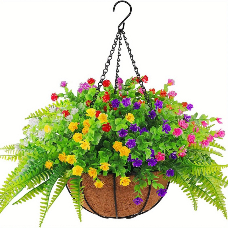 Amazon Transfrontalieră Flori Artificiale Art Cocos Palmier Agățat Coș Set Agățat Ghiveci Ușă Decorare Ghirlandă Nuntă Daisy Plante Verzi Amenajare a Peisagistică